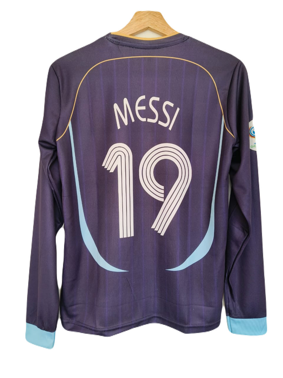 Argentina 2006 Away Jersey Full Sleeve Messi Embroidery P14 Ms Retro Argentina 2006 Away Jersey Full Sleeve Messi Embroidery P14 Ms Retro