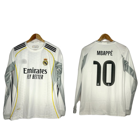 RealMadrid 2025-26 Home Kit Mbappe Full Sleeve P1229 - Ms Retro Store