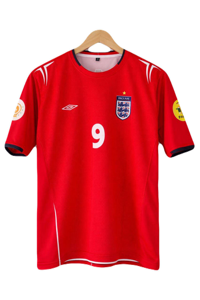 England 2004-2006 Rooney  Jersey Five Sleeve Sublimation - Ms Retro Store