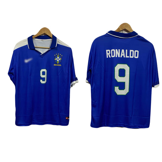 Brazil 1997-98 Away kit  Ronaldo Five sleeve - Ms Retro Store