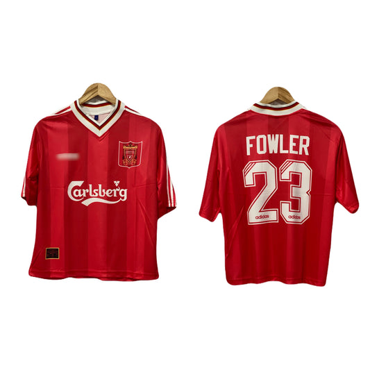Liverpool 1996-97 Home Kit Fowler Five sleeve - Ms Retro Store
