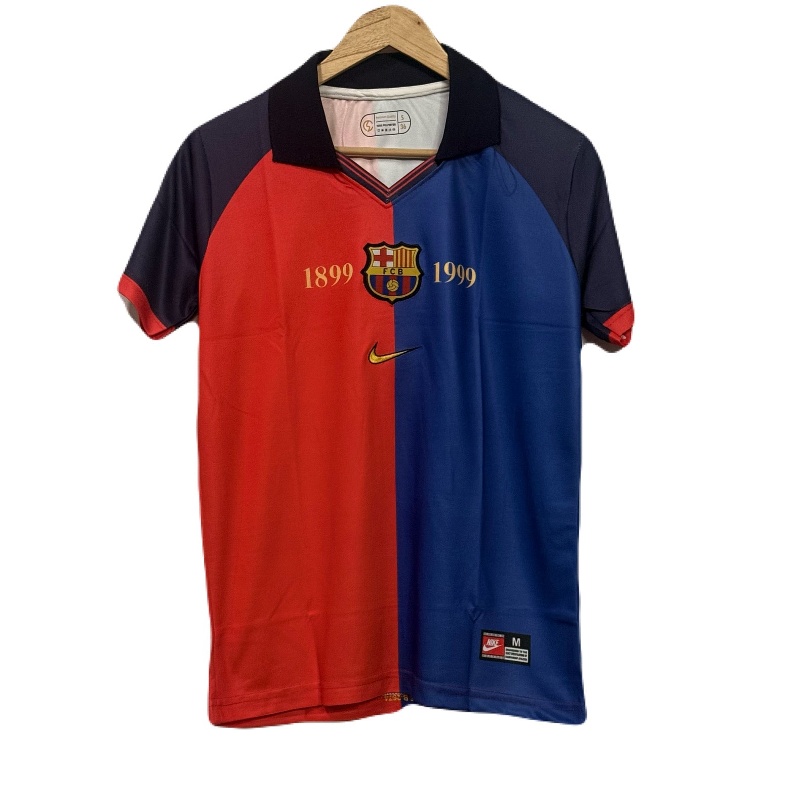 【正規品】バルセロナ 1999年記念シャツ RIVALDO 11 L パッチあり Rivaldo 11 x Barcelona Home 1899/99 Classic Retro – The Football