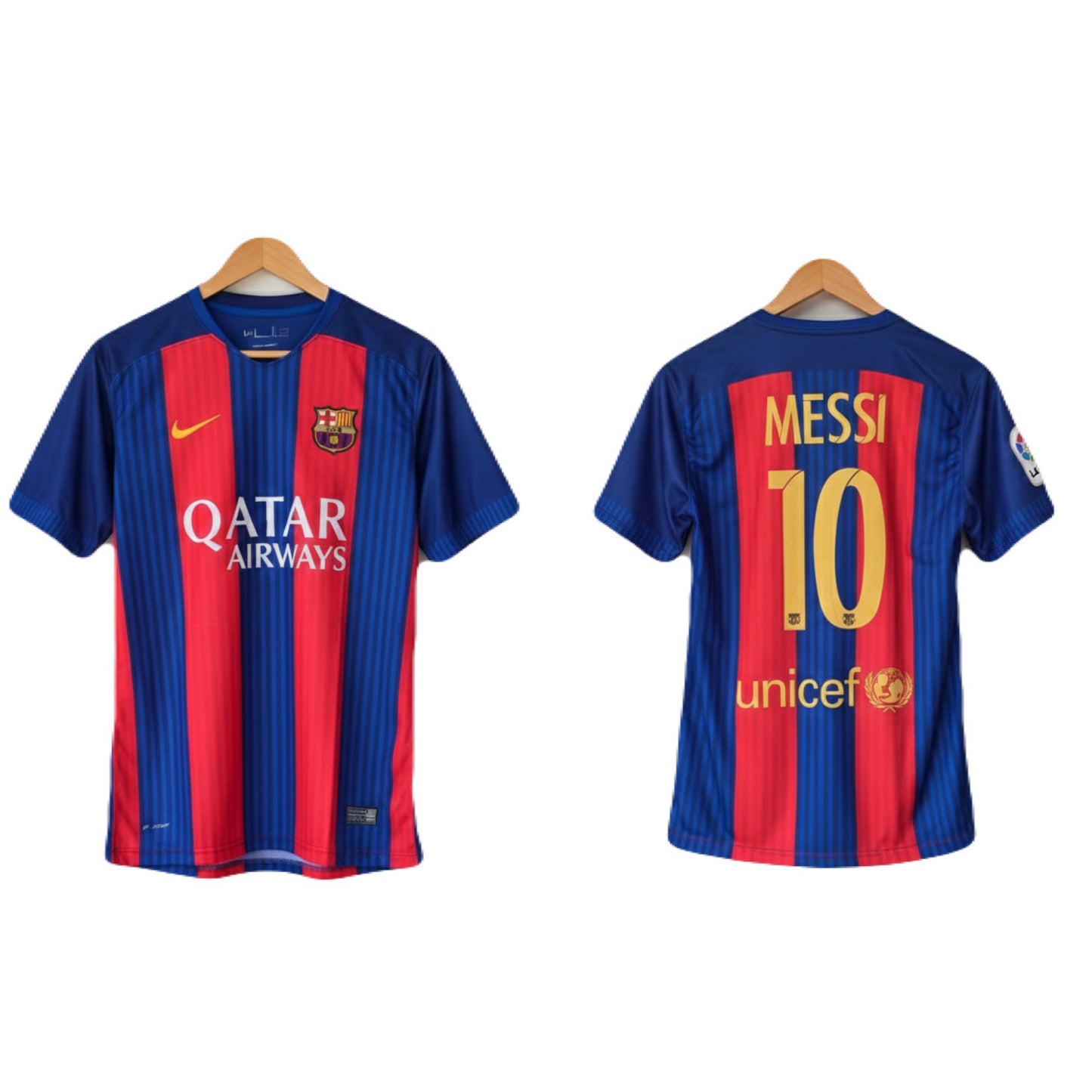 Barcelona 2016-17 Home Messi half embroidery - P1333 MS Retro Store