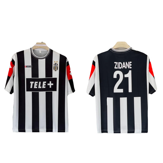 Juventus 2000/01 Home Zidane five sleeve - ms retro store