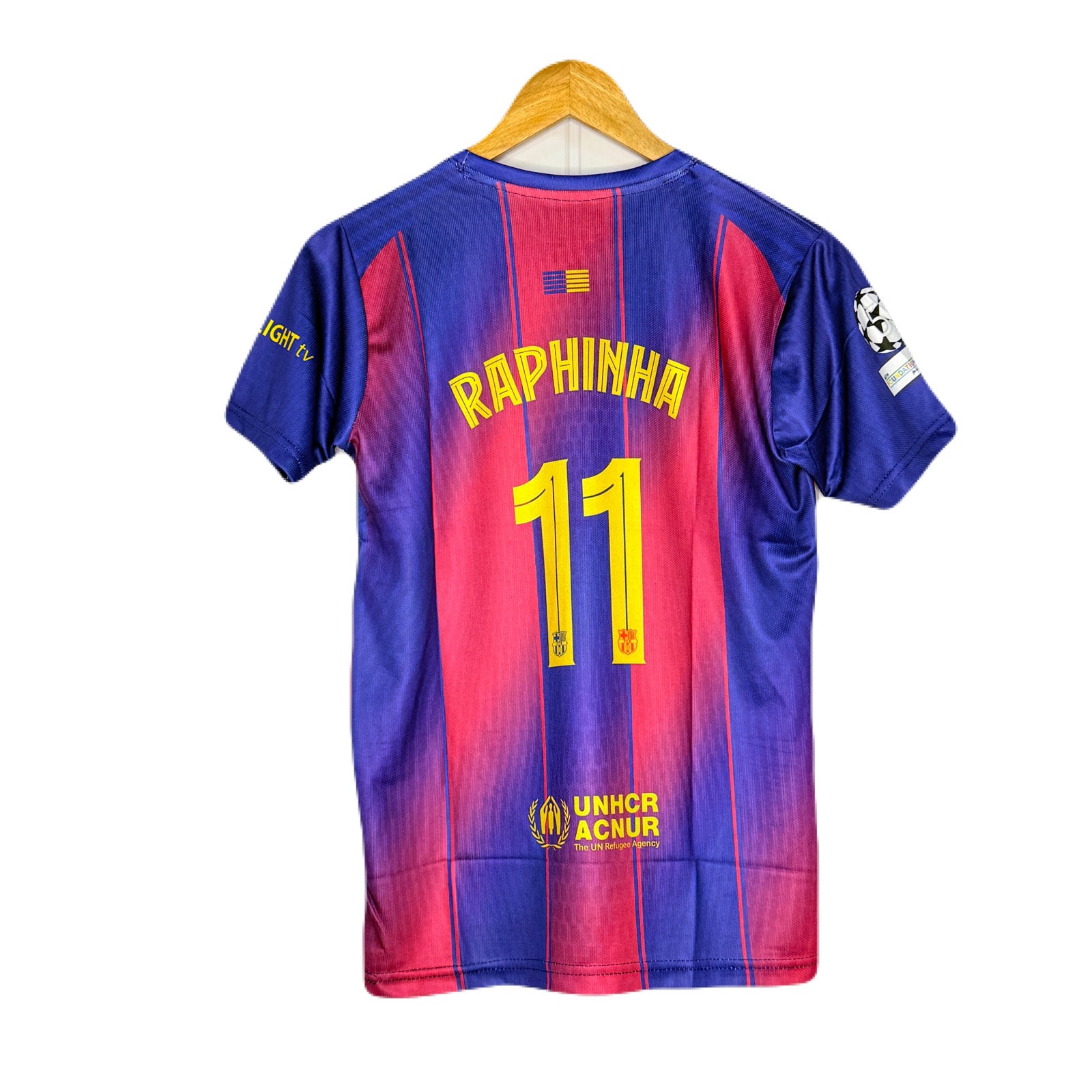 Fc Barcelona 2025-26 Home Kit Raphinha Half Sleeve -P201 Ms Retro