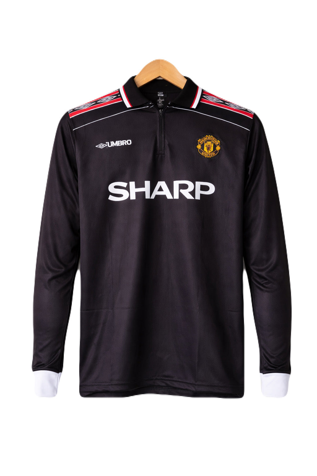 Manchester united 1998 Away Jersey zip type full sleeve embroidery beckham - P1473 ms retro store