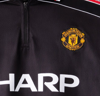 Manchester united 1998 Away Jersey zip type full sleeve embroidery beckham - P1473 ms retro store