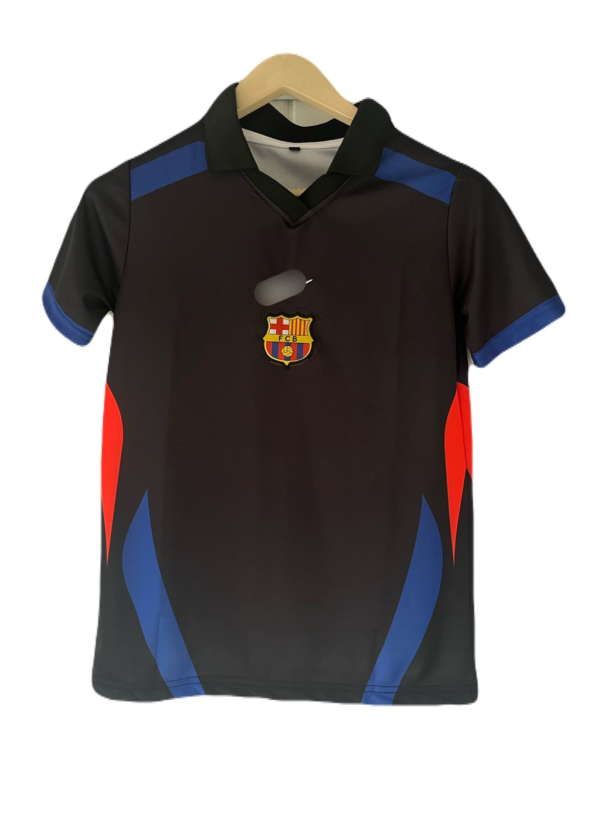 Messi barcelona  half sleeve collar embroidery jersey -