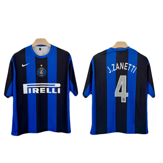 Inter Milan 2004-05 Home Kit Zanetti Five Sleeve -P1262 Ms Retro Store