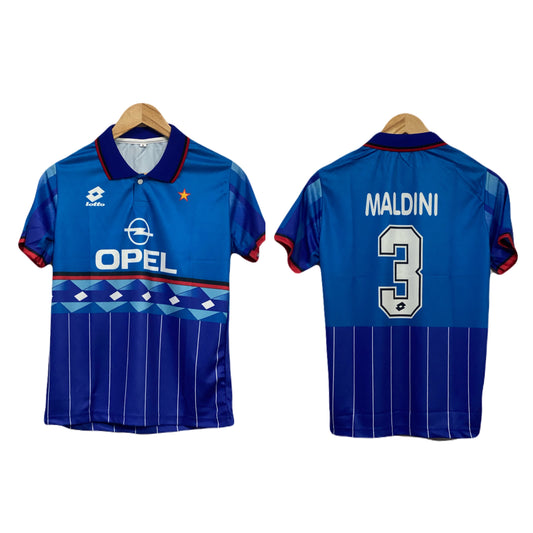 Ac Milan 1995-96 Fourth kit Maldini Half sleeve - Ms Retro Store