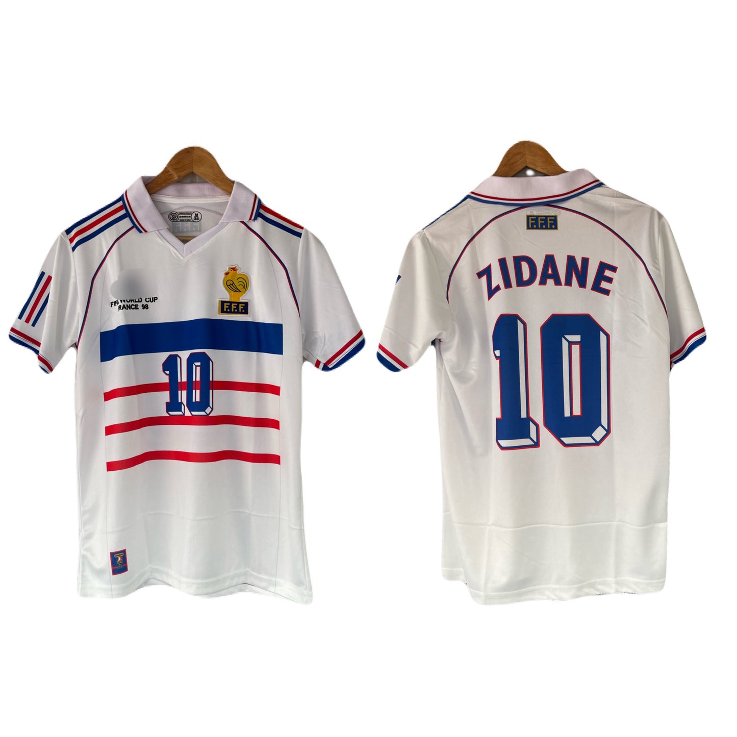 France 1998 World Cup jersey Zidane Half sleeve -  P1318 Ms Retro Store