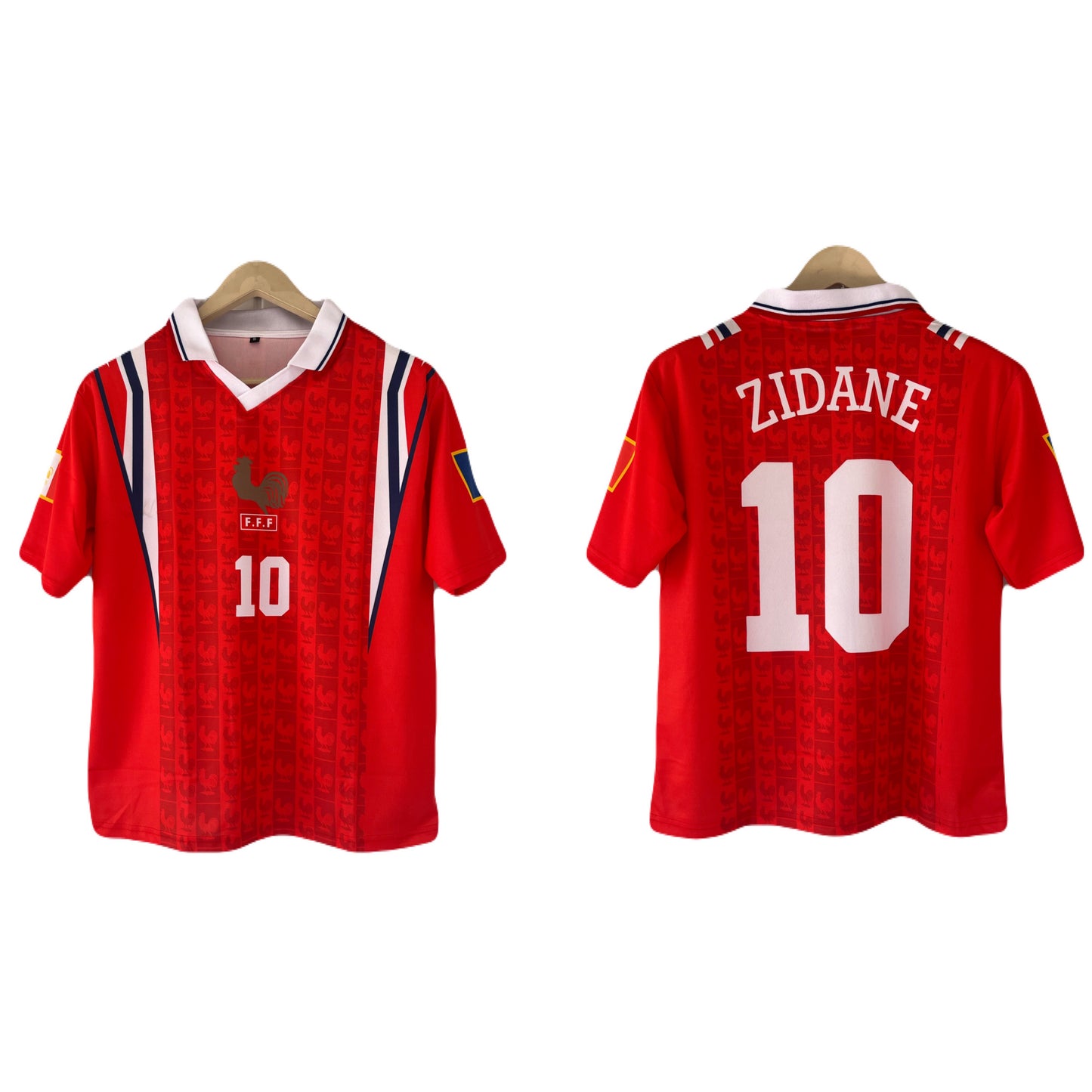 France 1998/2000 Zidane special edition Five Sleeve  collar Sublimation Jersey - P1693 Ms Retro Store