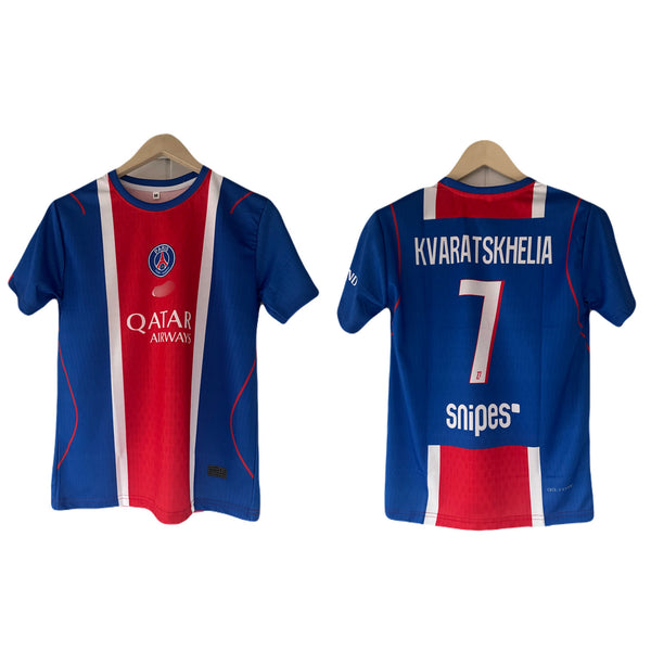 Kvaratskhelia Psg Home Kit Half Sleeve -