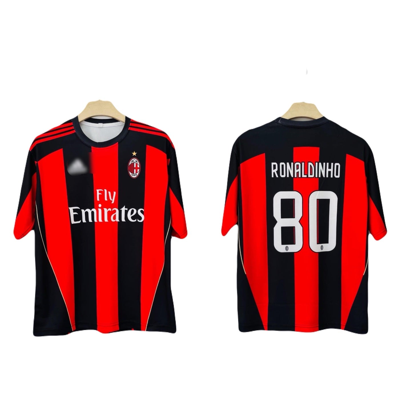 Ac Milan 2010-11 Home kit Ronaldinho Five sleeve - Ms Retro Store
