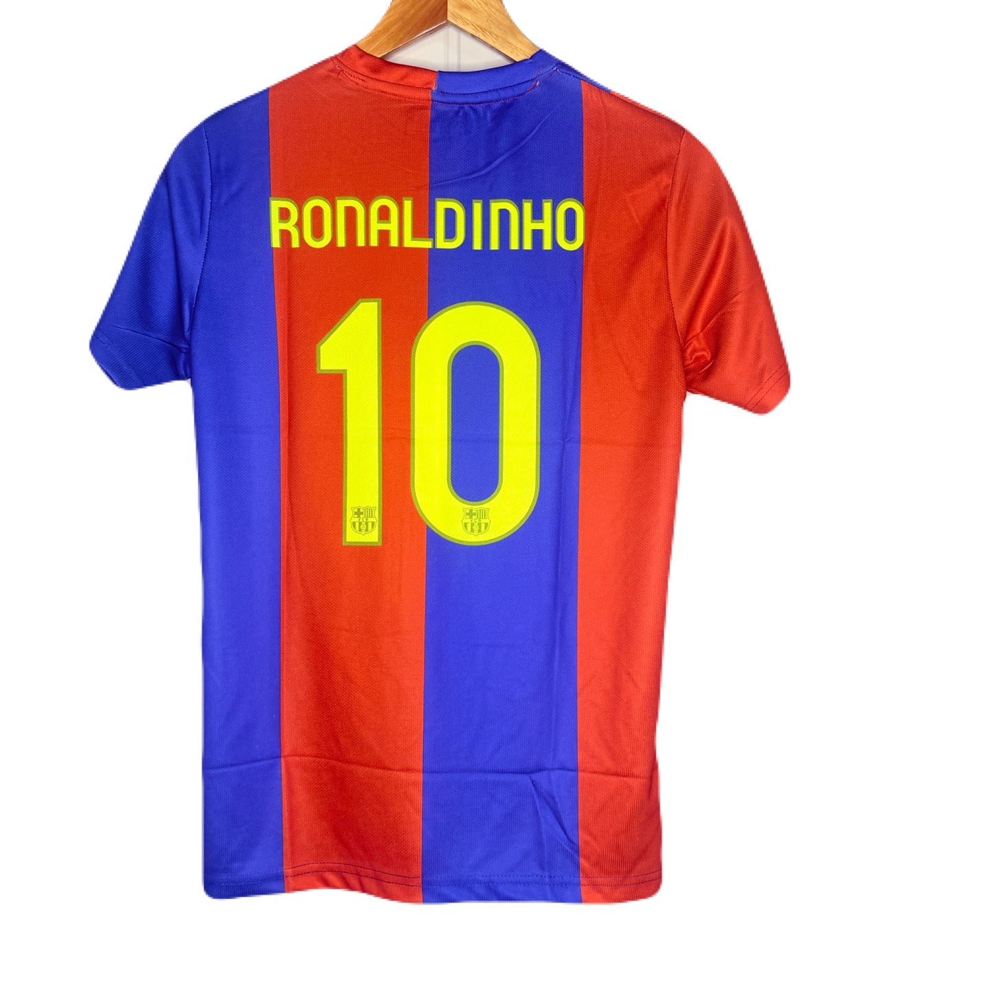 Barcelona 2006-07 Home Kit Ronaldinho Half Sleeve P1237 - Ms Retro Store