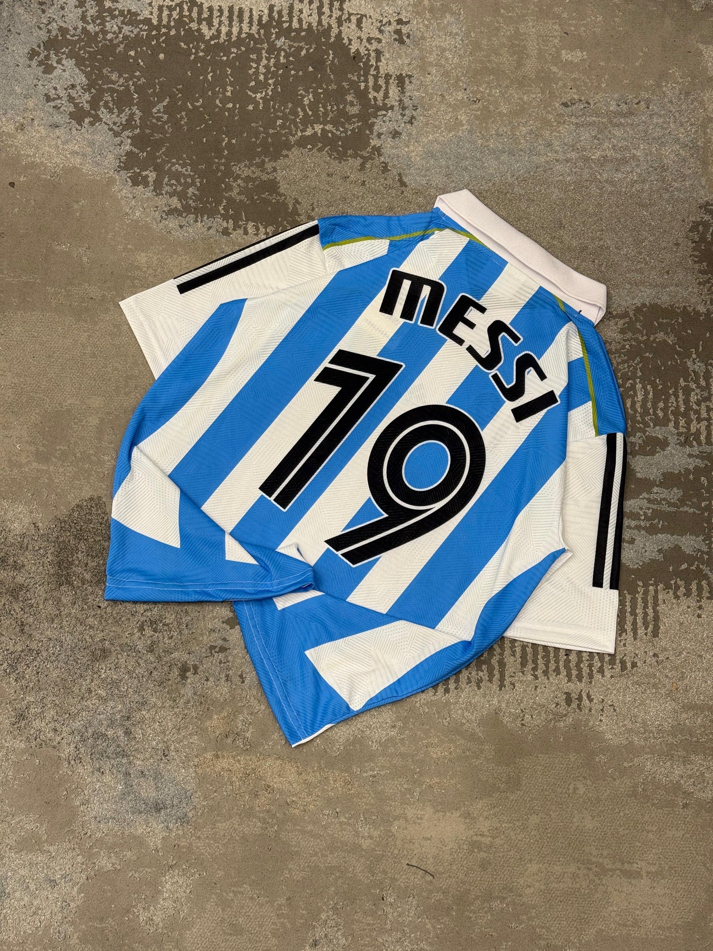 Argentina 2006 Home Messi  Premium Quality Collar Five Sleeve Sublimation  -  Ms Retro Store