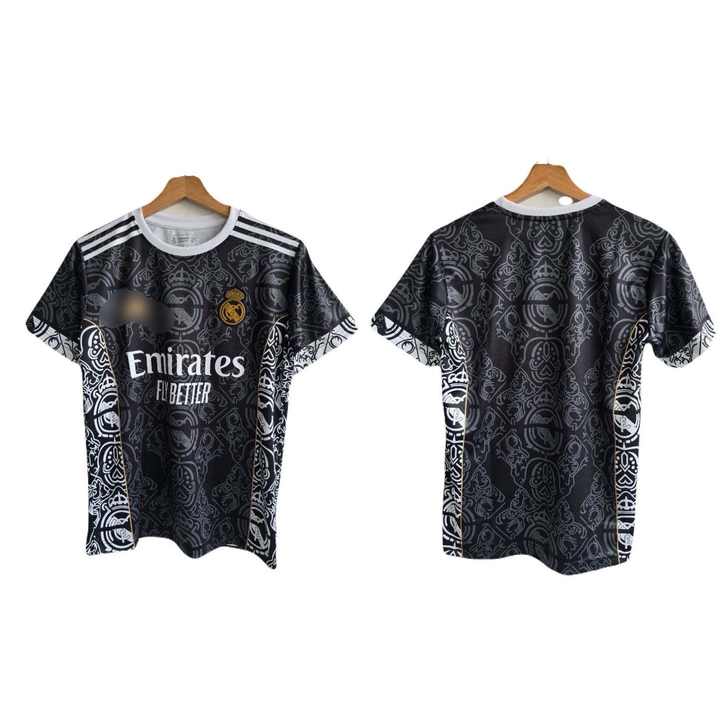 Real madrid special kit black and white P92 - ms retro store
