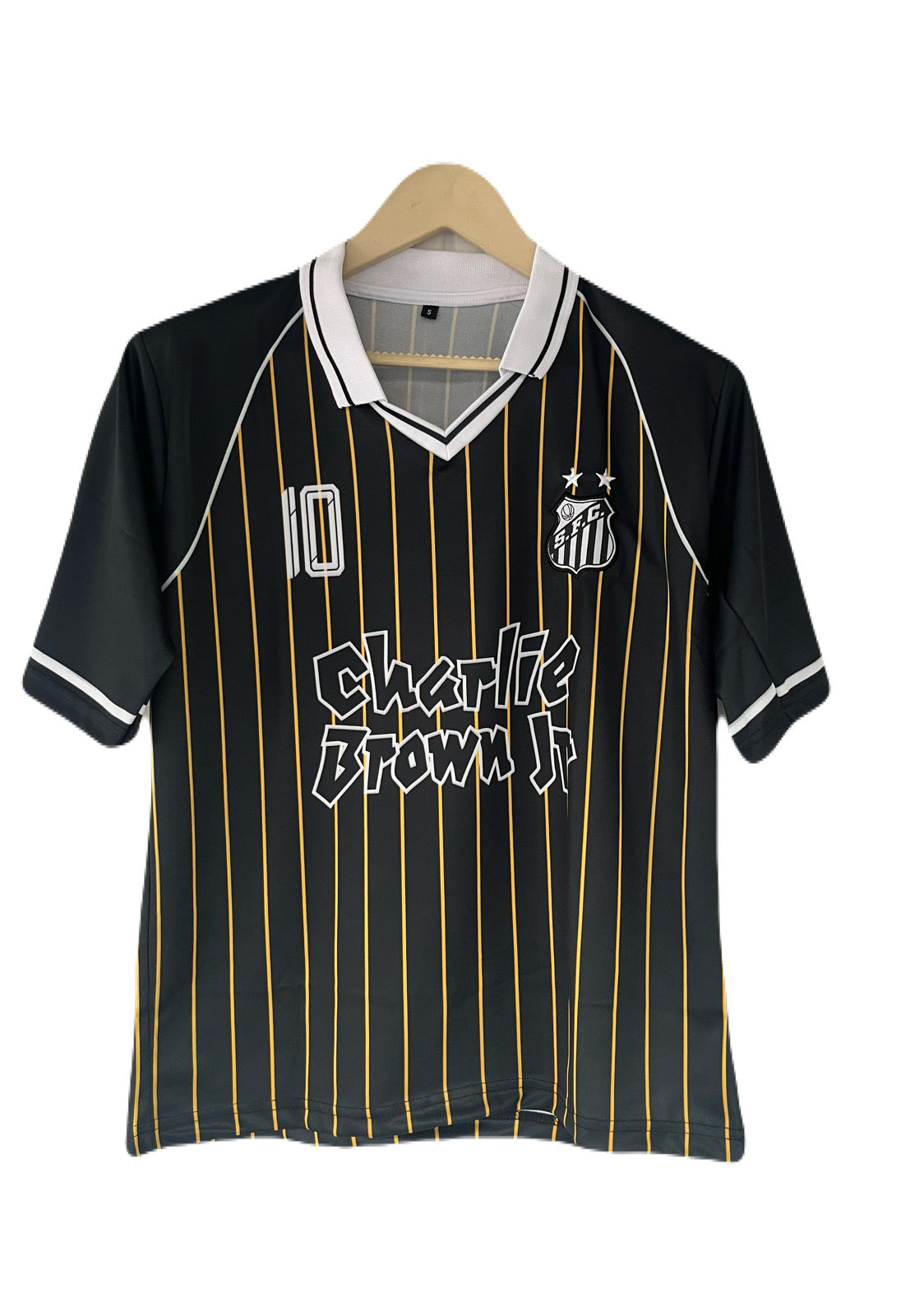 Santos Charlie Brown Black Neymar Five Sleeve - P1212 Ms Retro Store