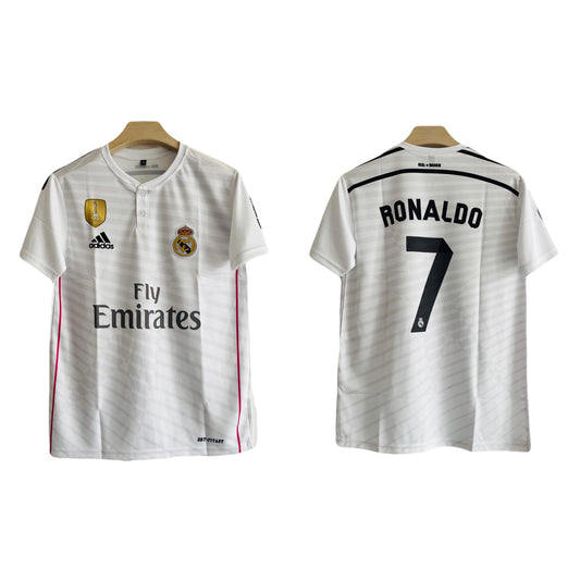 2014-15 Real Madrid Home Jersey - Cristiano Ronaldo Embroidery Edition - ms retro store