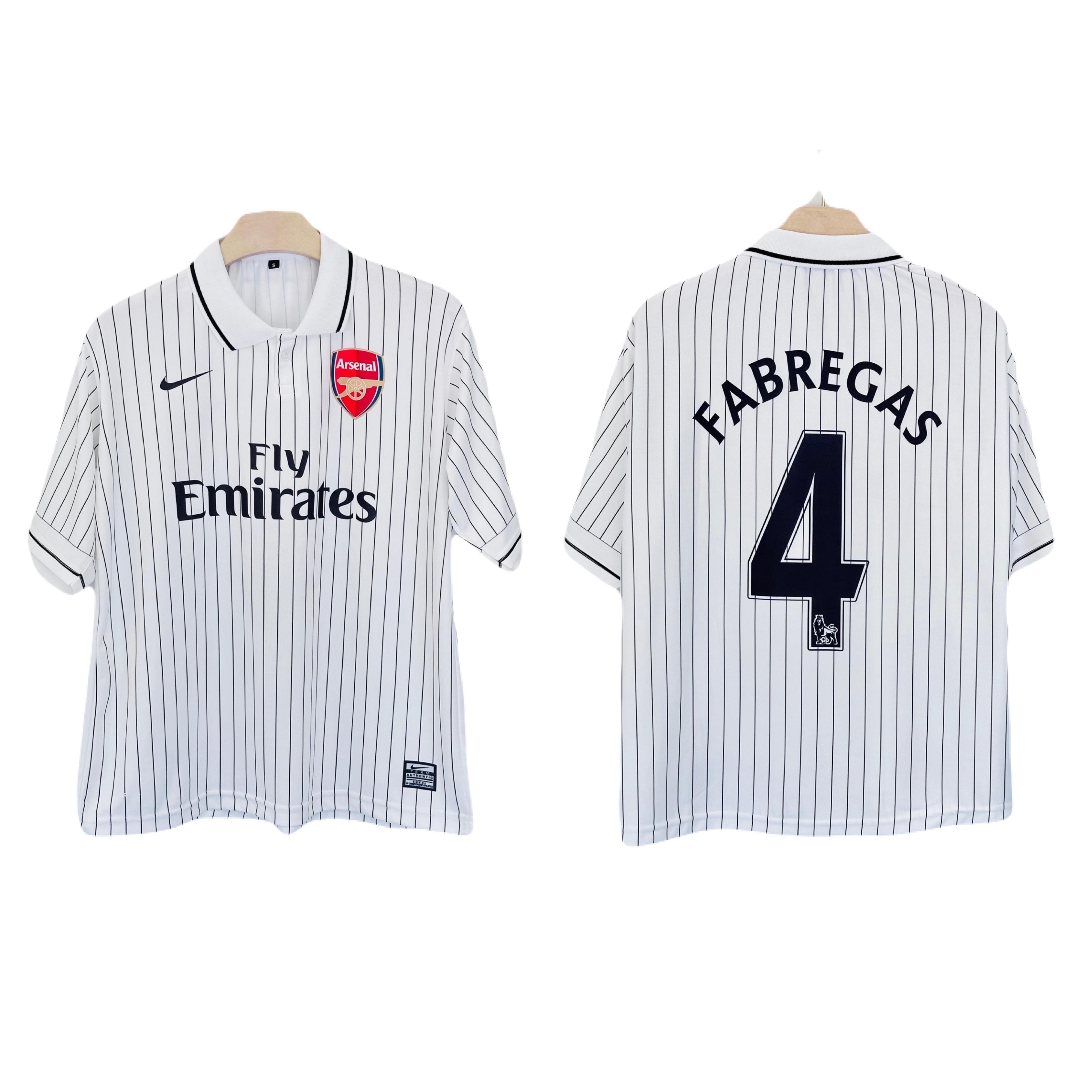 Arsenal 2009-10 Fabregas Third kit Collar Five Sleeve Jersey - Ms