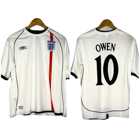 England 2000-01 Home Kit Owen Five Sleeve P721 - MS RETRO STORE