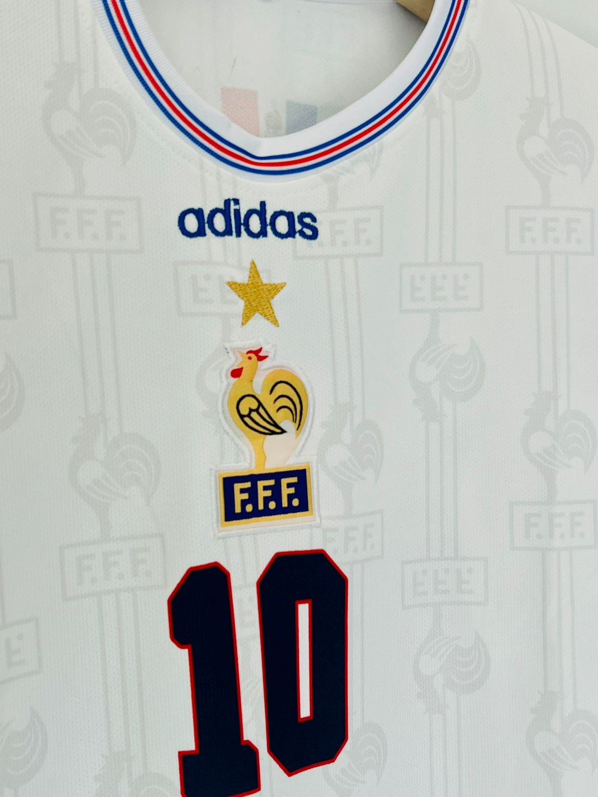 France 1996 away shirt five sleeve zidane - p304 - ms retro store