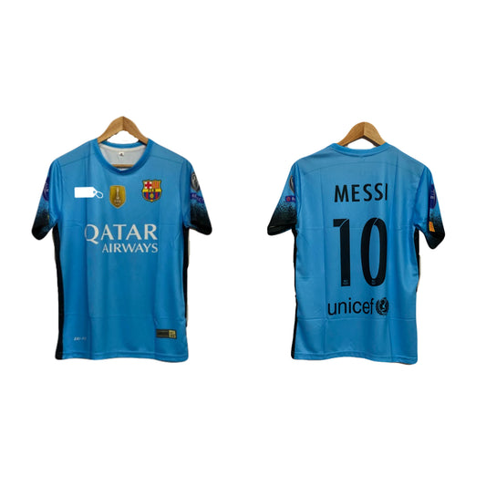 Messi barcelona blue vintage jersey - ms retro store