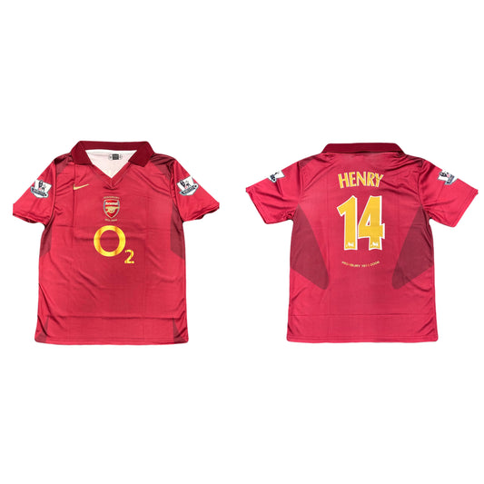 Arsenal henry 2006  Kit  Half sleeve Embroidery - Ms Retro Store