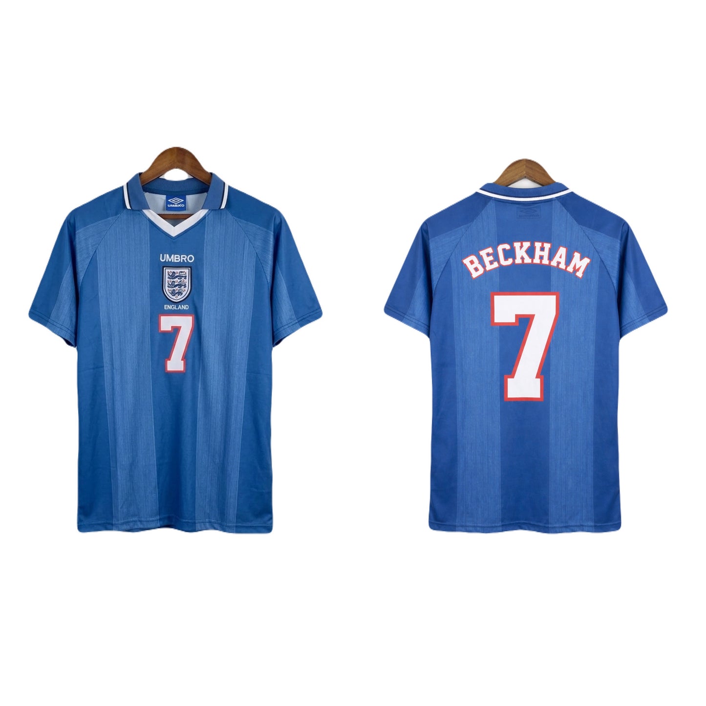 England 1996/97 Away Beckham collar Embroidery jersey- P1554 Ms retro store