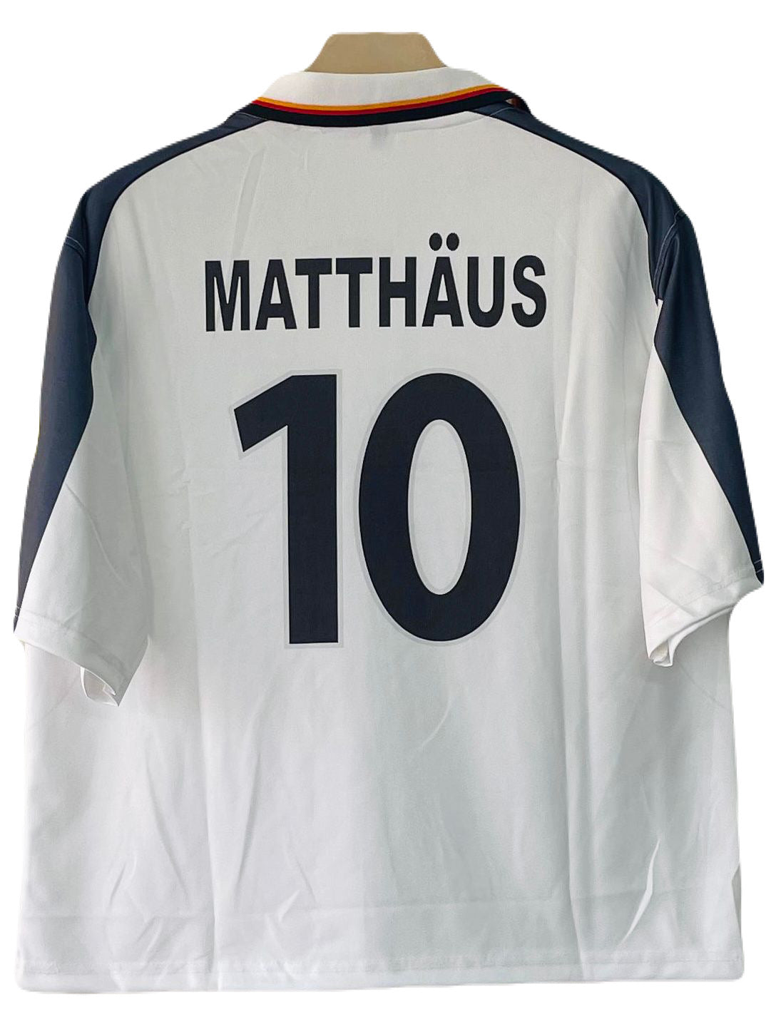 Matthaus Germany 1996 home  Collar Five sleeve Jersey -