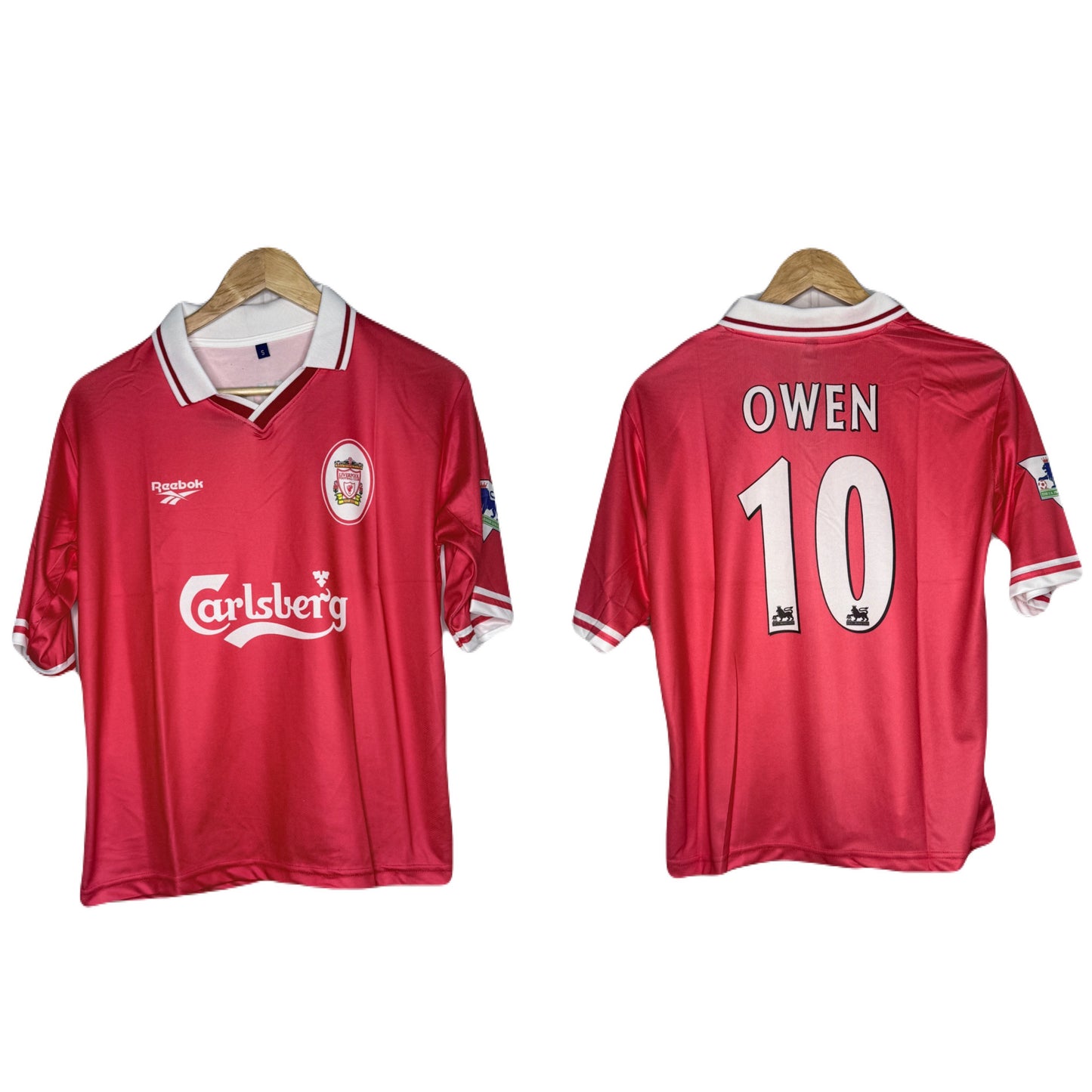 Liverpool 2000-01 Home Kit Owen Five Sleeve - P796 Ms Retro Store