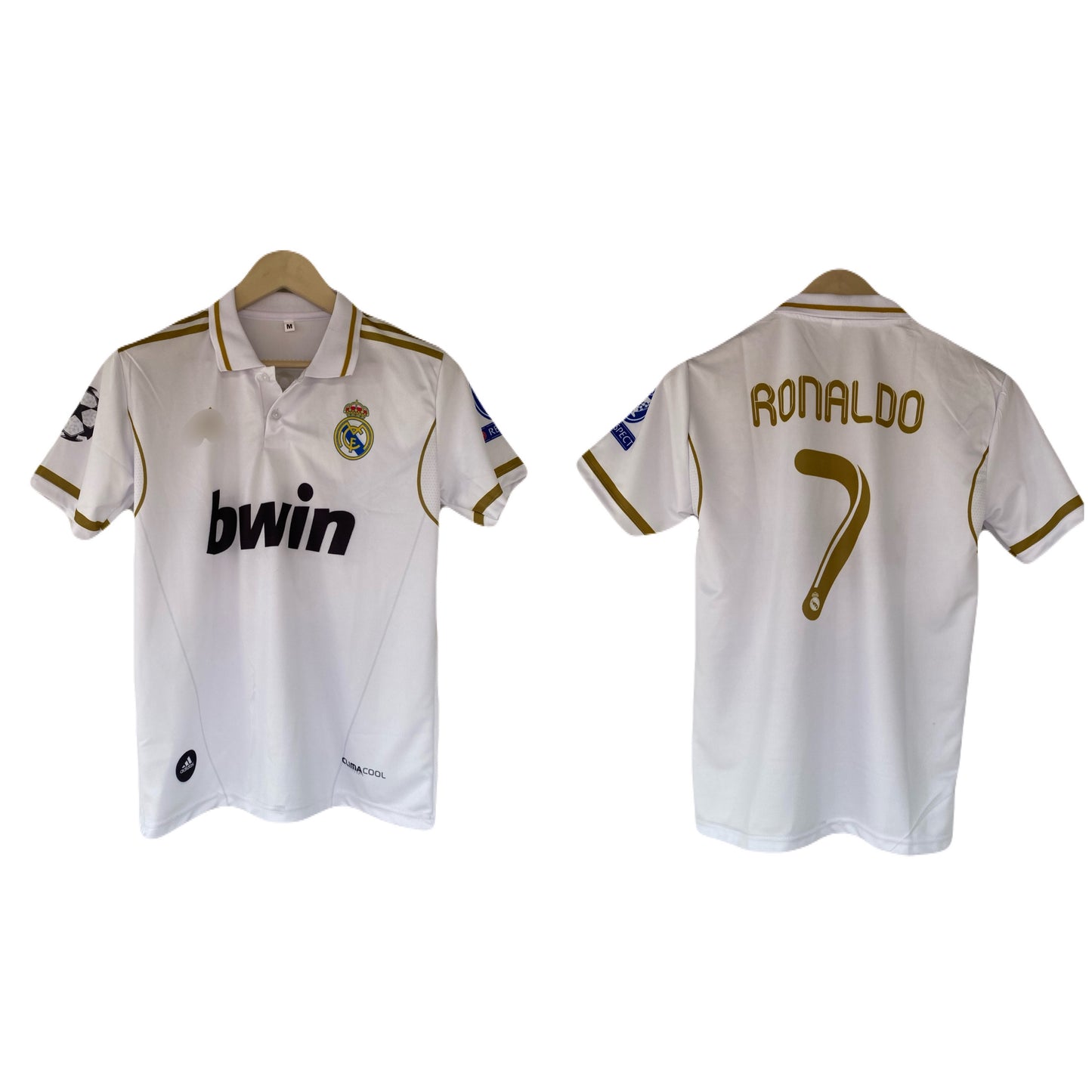 Ronaldo Real Madrid half sleeve collar jersey