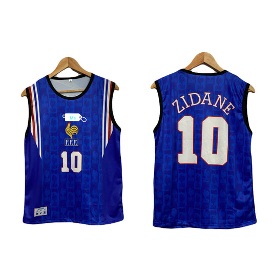 France zidane sleevless bibs - ms retro store