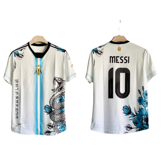 Argentina Special Edition Dragon Kit Messi Half Sleeve - Ms Retro Store