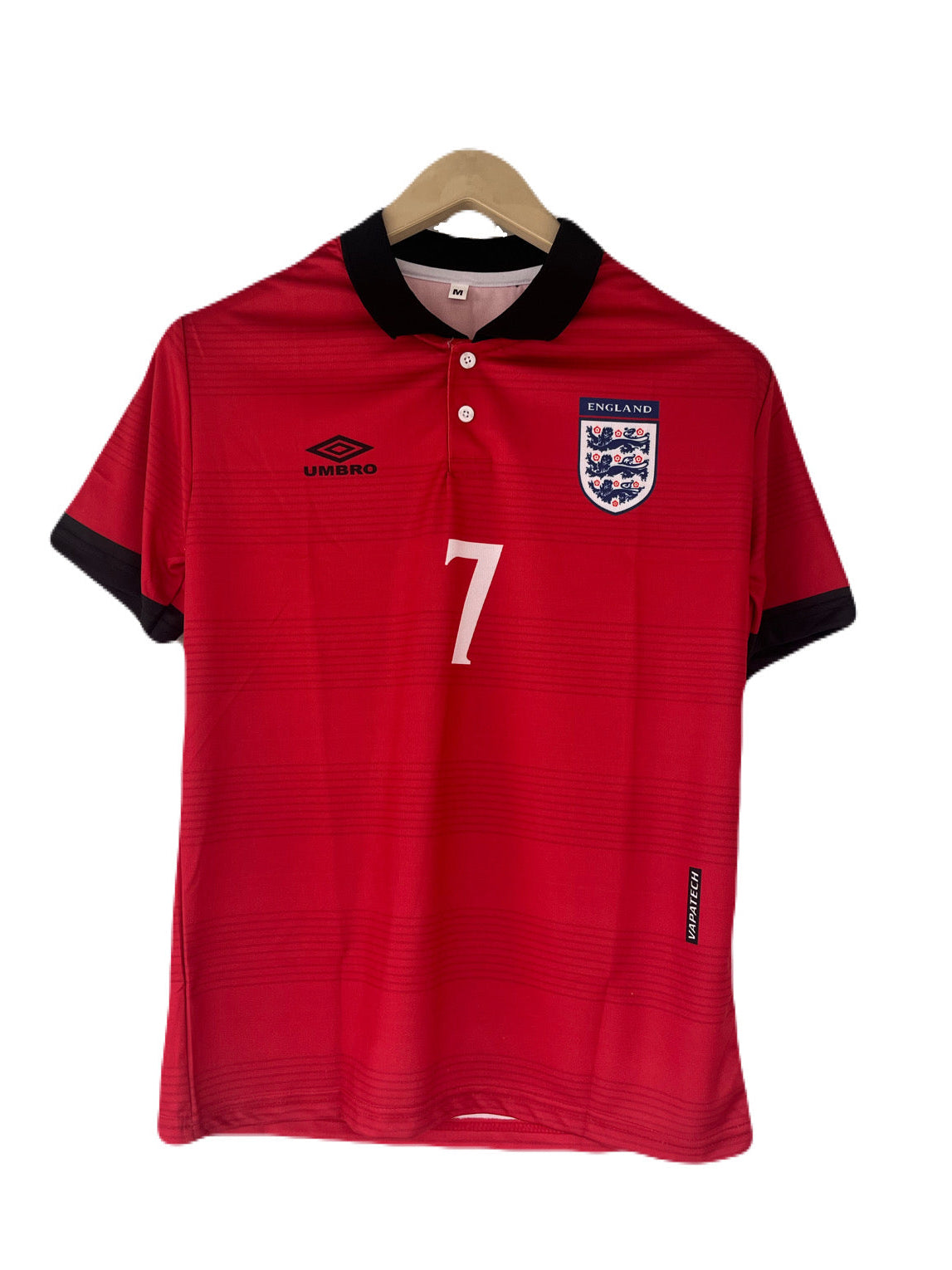 England 2002 beckham  Half collar Sleeve Sublimation - P1503 Ms Retro Store
