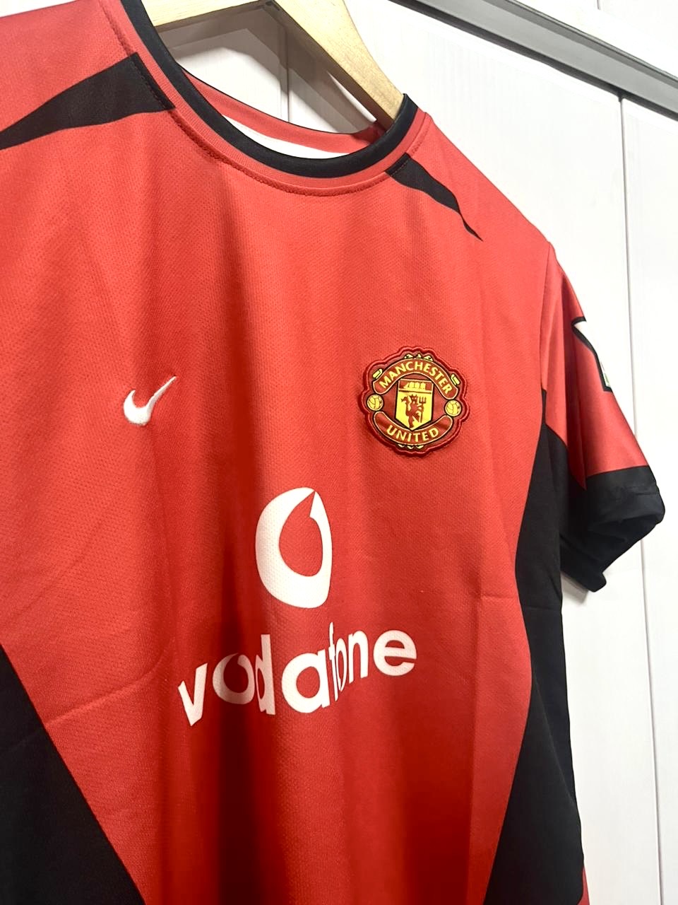 Beckham Manchester United 2002-03 Home kit  half sleeve jersey  - P1812