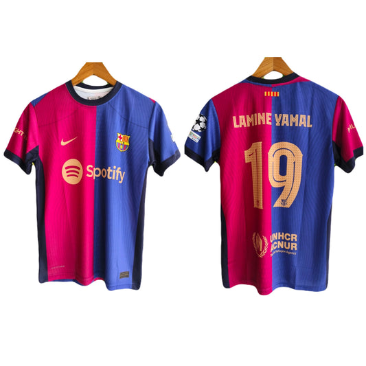 Lamine yamal Barcelona home jersey half sleeve sublimation