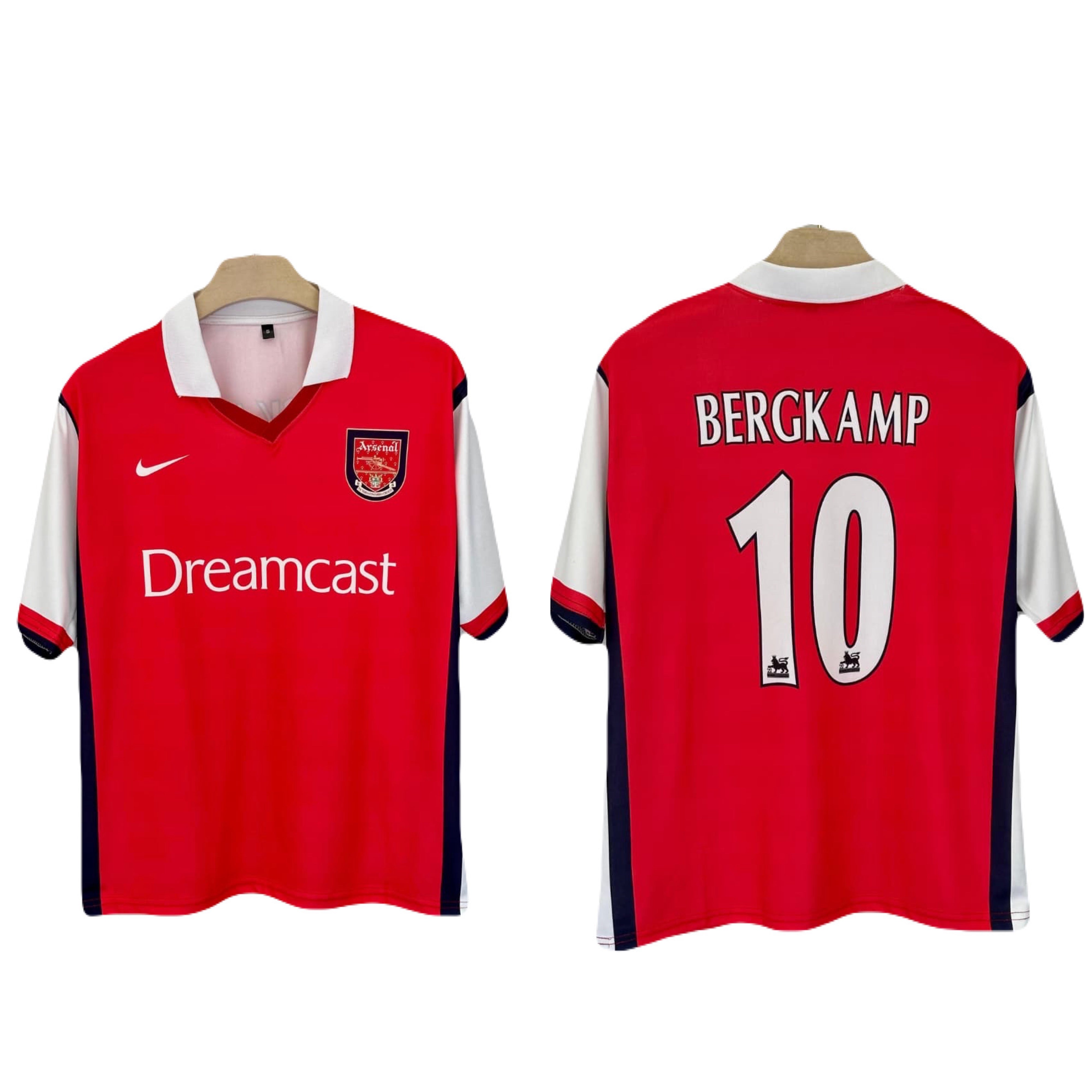 Arsenal Fc 1999-2000 Home kit Bergkamp Five sleeve - P763 Ms Retro