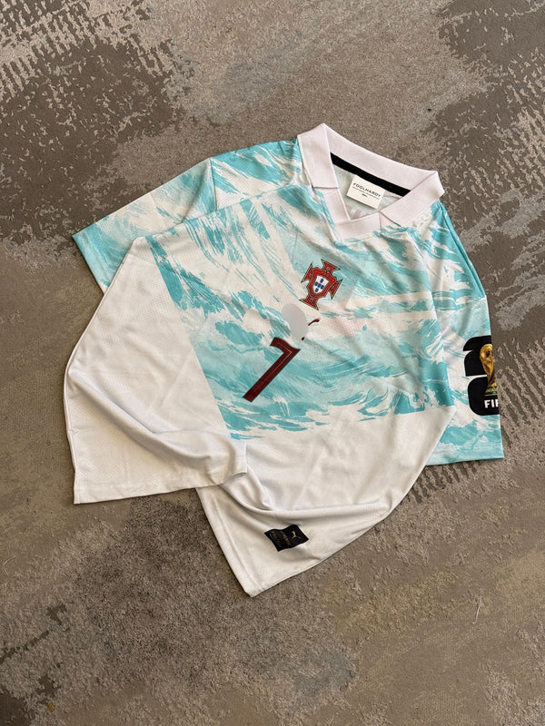 Ronaldo Portugal 2026 Away World Cup  Premium Quality Collar Five Sleeve Sublimation  - P1989