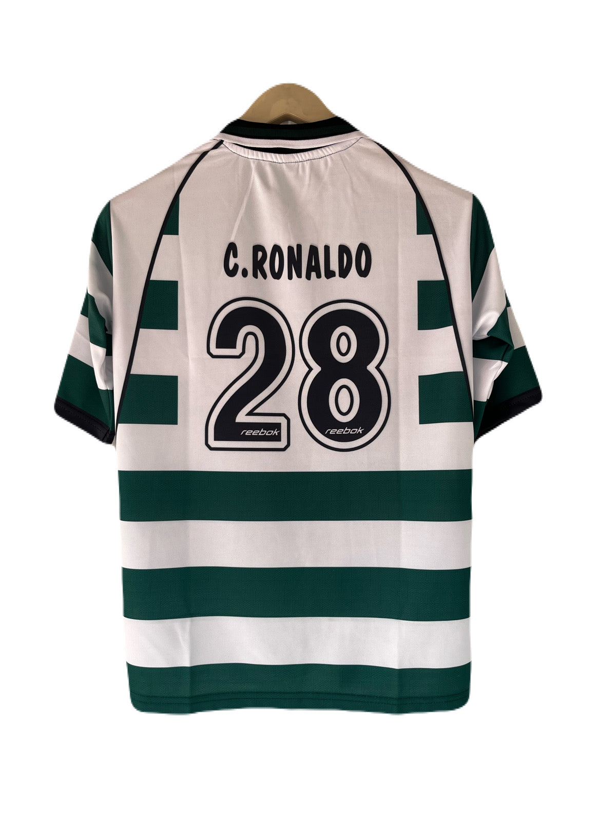 Sporting 2002-2003 Ronaldo Collar Five Sleeve Sublimation - Ms Retro Store