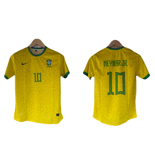 Brazil 2022 home kit Neymar jr Half Sleeve Sublimation - Ms Retro Store