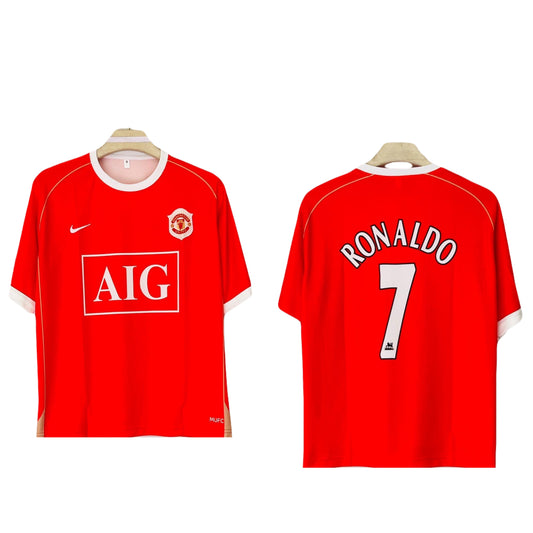 Manchester united 2006/07 Home five sleeve Ronaldo - ms retro store