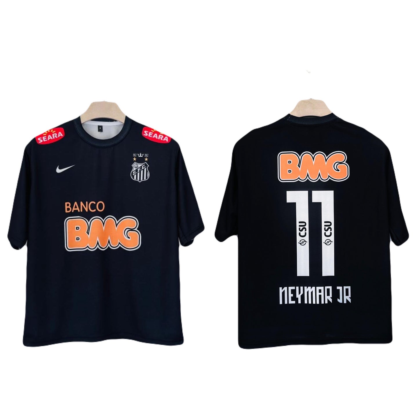 Santos Fc 2011-12 Away Kit Neymar Jr Five Sleeve -P2000 Ms Retro Store