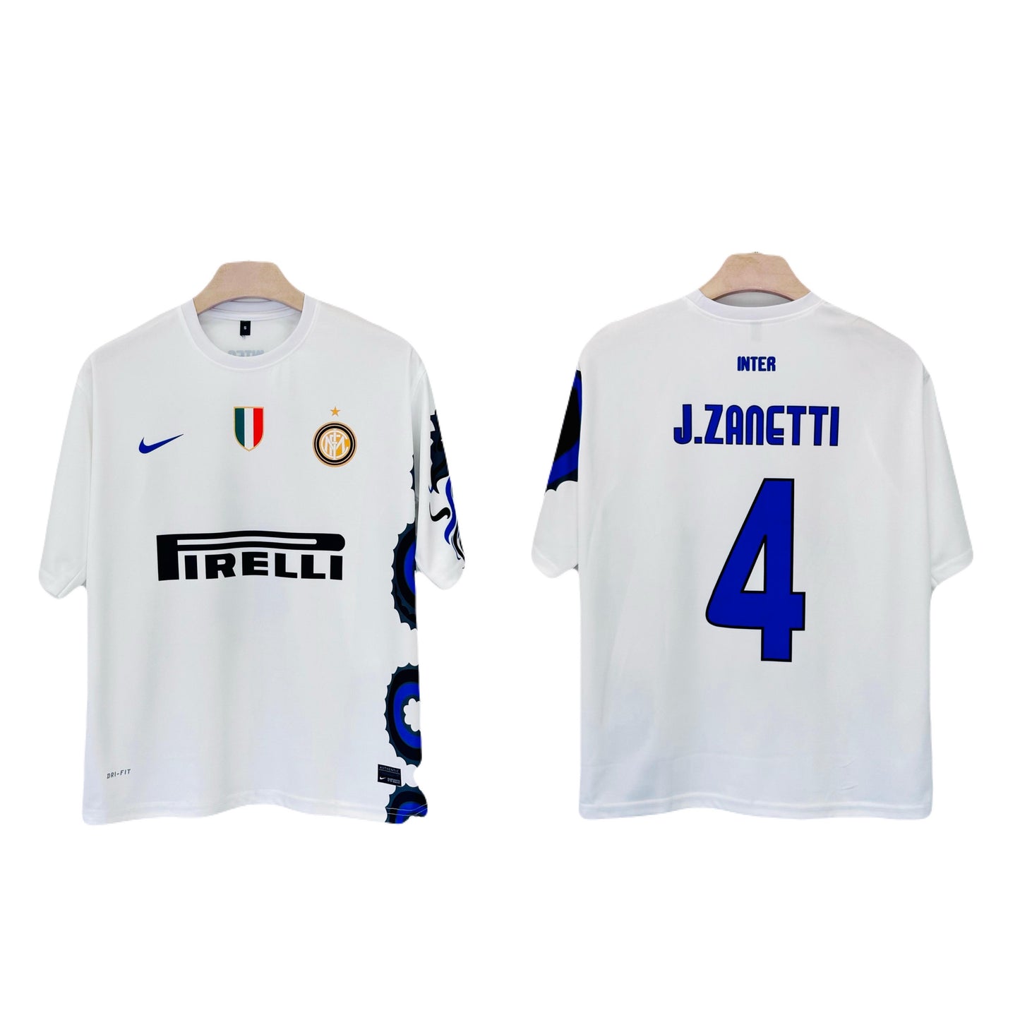 Inter milan zanetti Five sleeve Roundneck Sublimation - P1580 Ms Retro Store