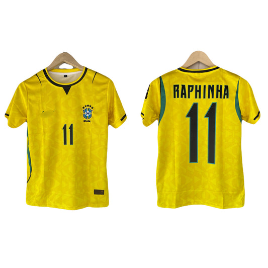 Raphinha Brazil 2026 World Cup Home Half sleeve embroidery jersey - P1906