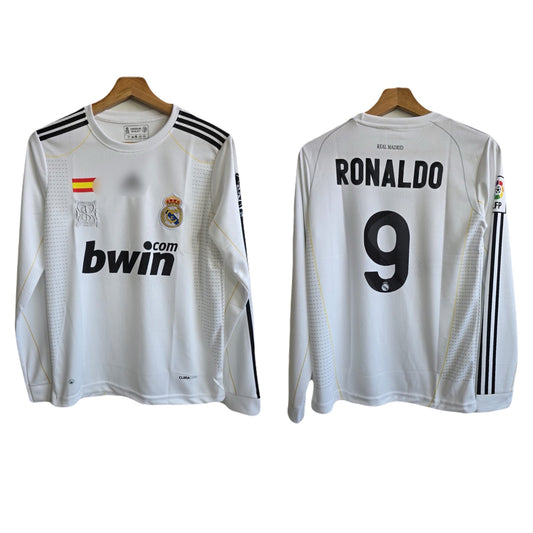 Realmadrid 2009/10 home jersey full sleeve ronaldo P17 - ms retro store