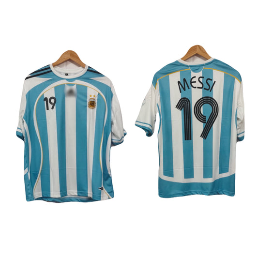 Argentina 2006 Home kit Embroidery Messi Five sleeve - P269 - Ms Retro Store