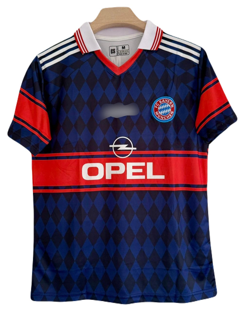 Bayern munich 1998 Matthaus jersey Half sleeve collar Embroidery -P1664 ms retro store