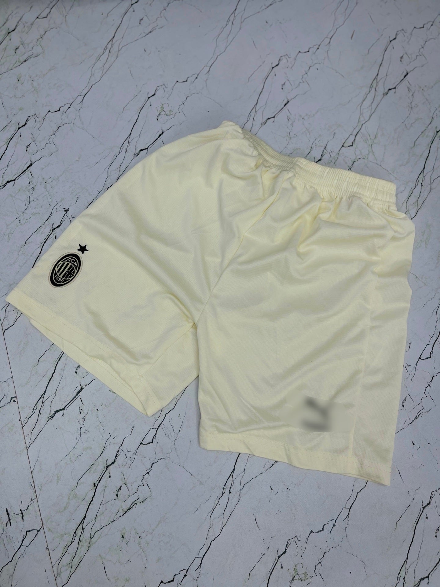 Premium first quality  Ac Milan  Light Cream colour Shorts - P585 Ms Retro Store