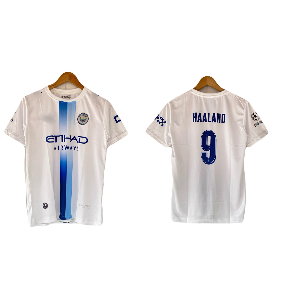 Haaland Manchester City Home embroidery half sleeve jersey - P2797